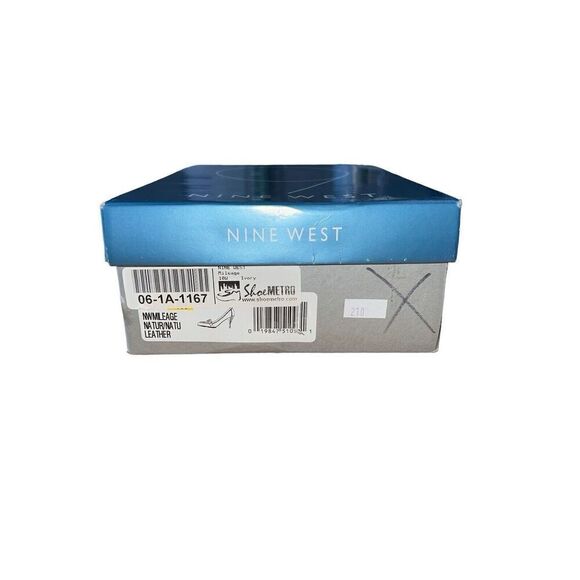 Nine West - Natural Color - Mileage - Square Toe Slingback Heels Womens Size 10 - Picture 11 of 11